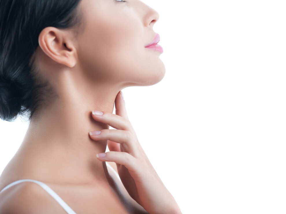 Pretty healthy girl is caring of her skin What is the Best Non-Surgical Treatment for Your Turkey Neck?